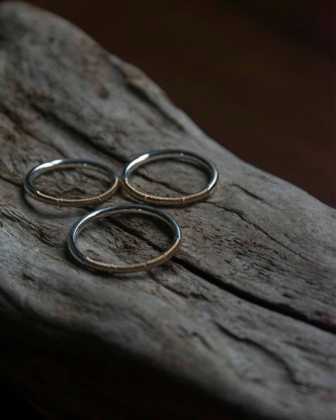 DAN TOMIMATSU | Spool Ring Narrow -SL925 / K18YG