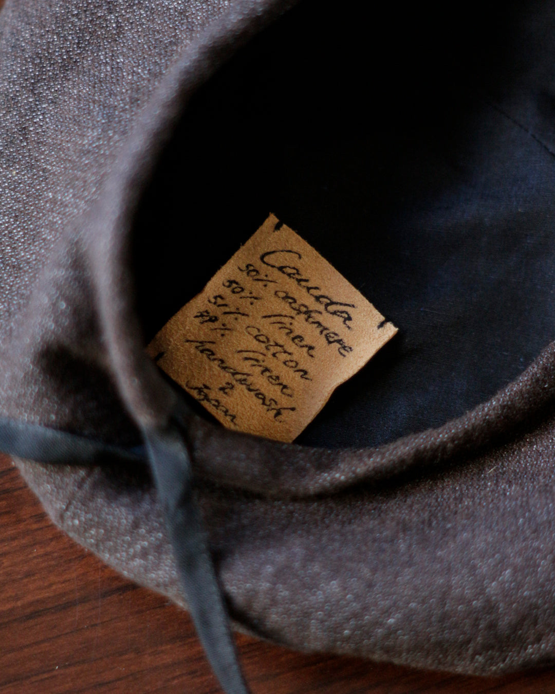 cauda | compact beret -cashmere linen