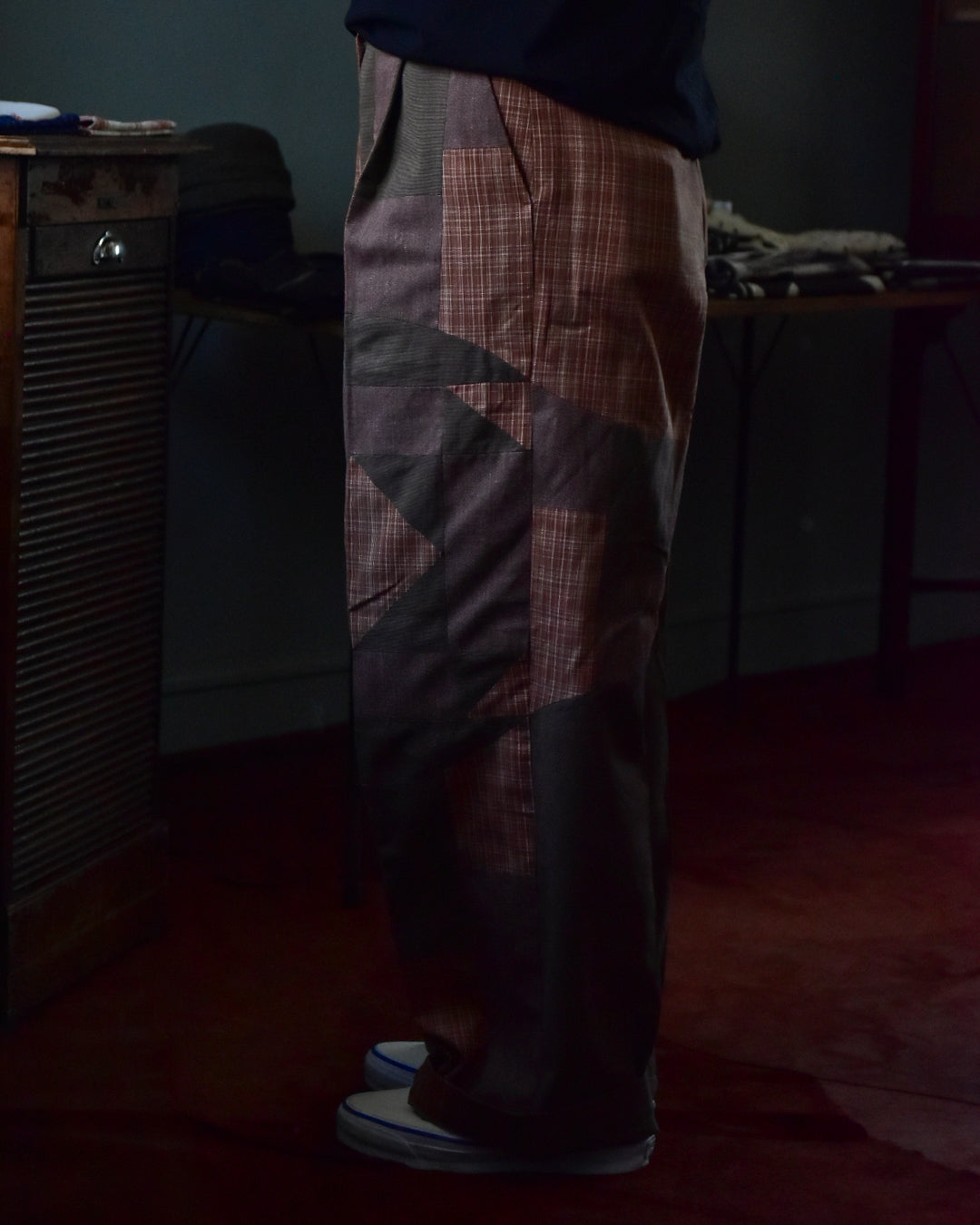 Spomenik | Wide tuck pants Brown