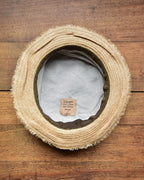 cauda | canotier herringbone linen gray EGG / hemp