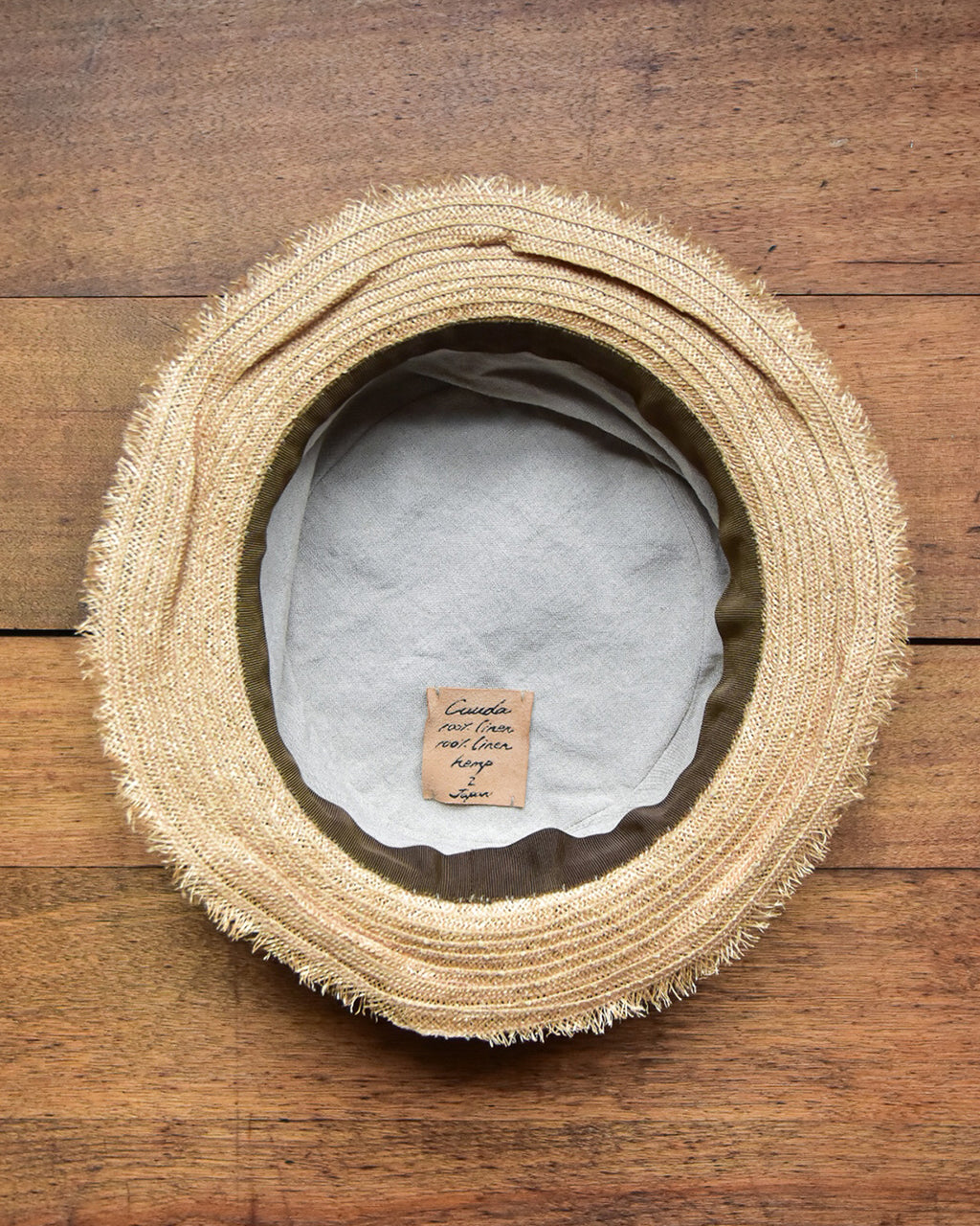 cauda | canotier herringbone linen gray BUS / hemp