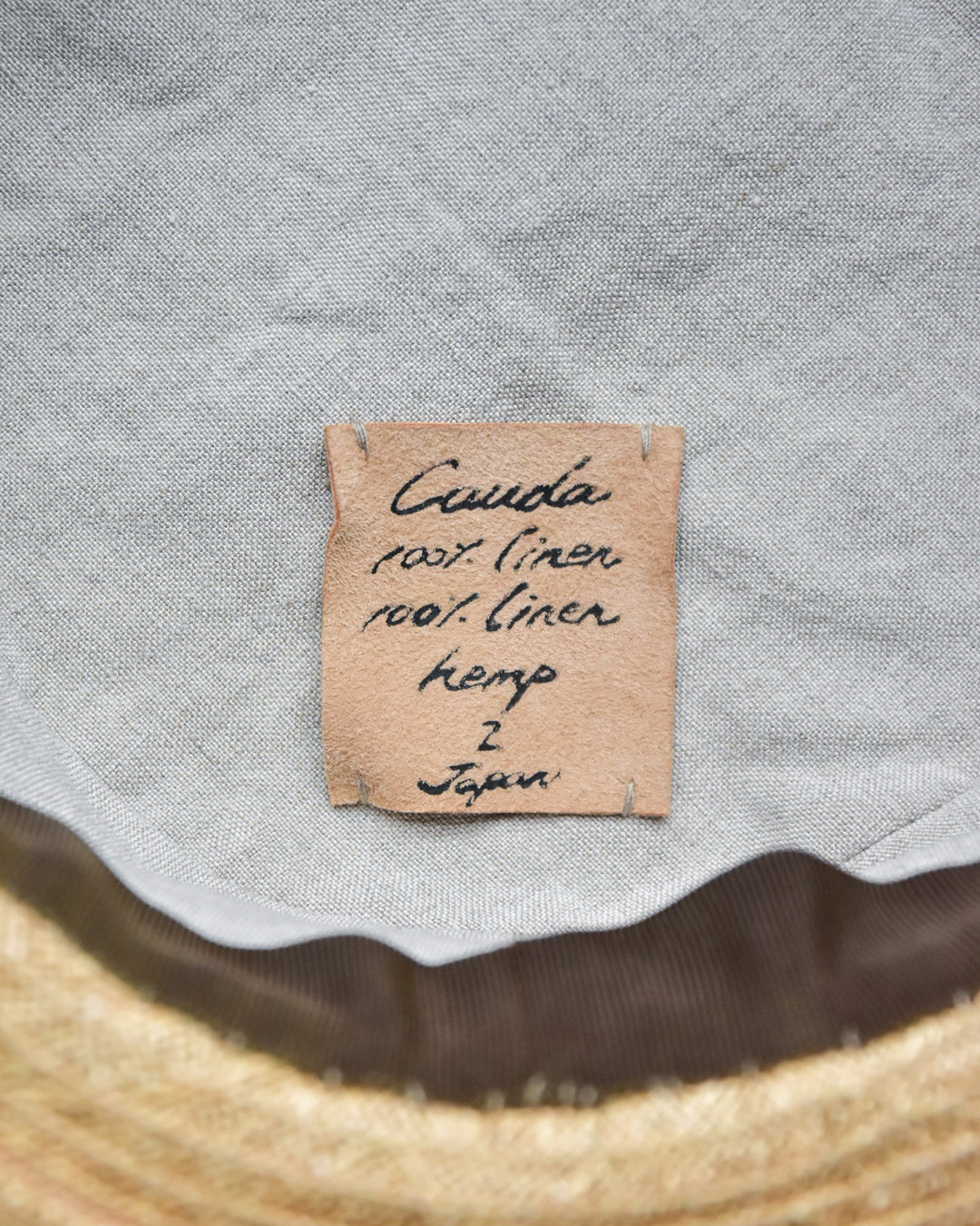 cauda | canotier herringbone linen gray BUS / hemp