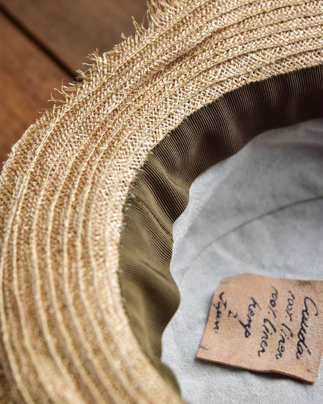 cauda | canotier herringbone linen gray BUS / hemp