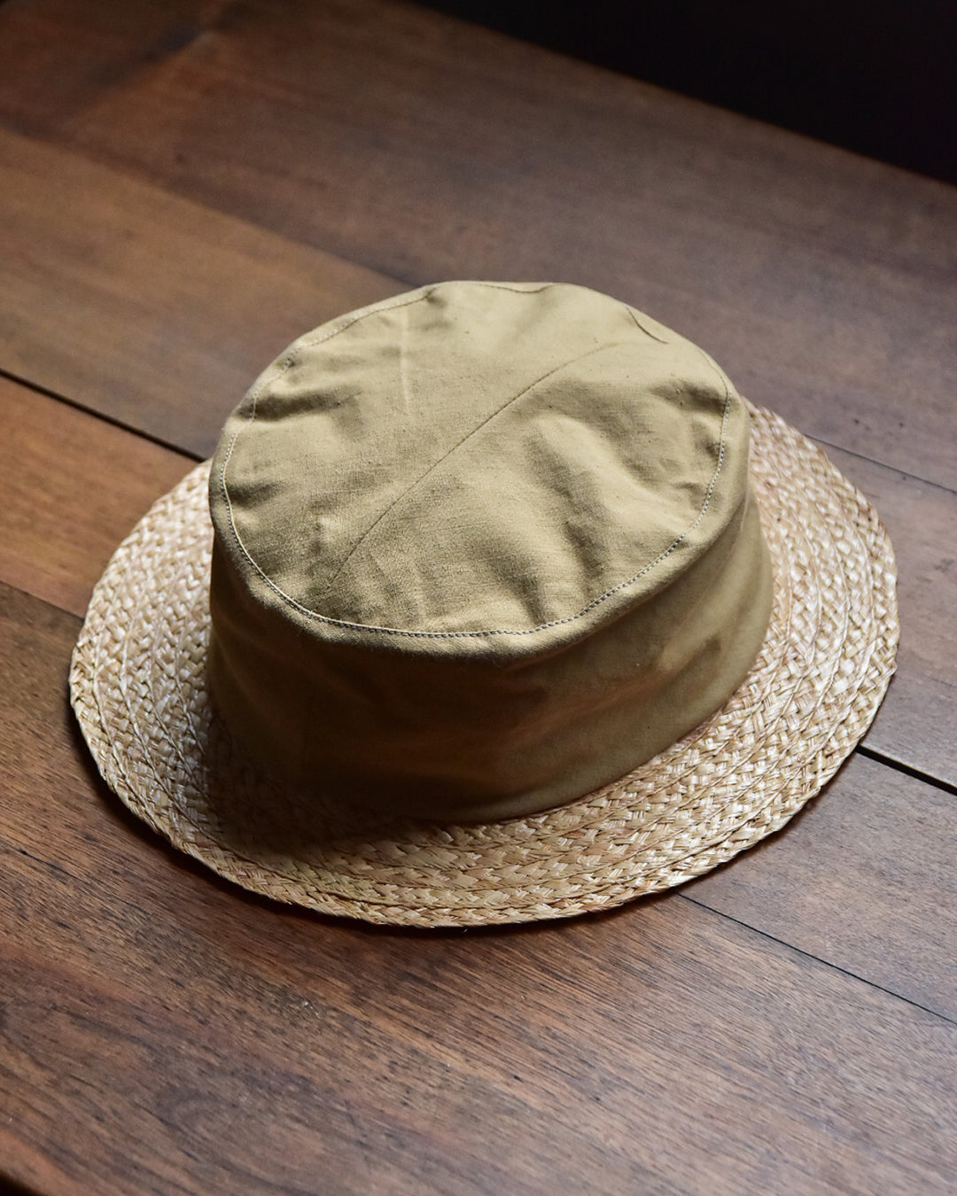 cauda | canotier 1950s French army BUS / raffia