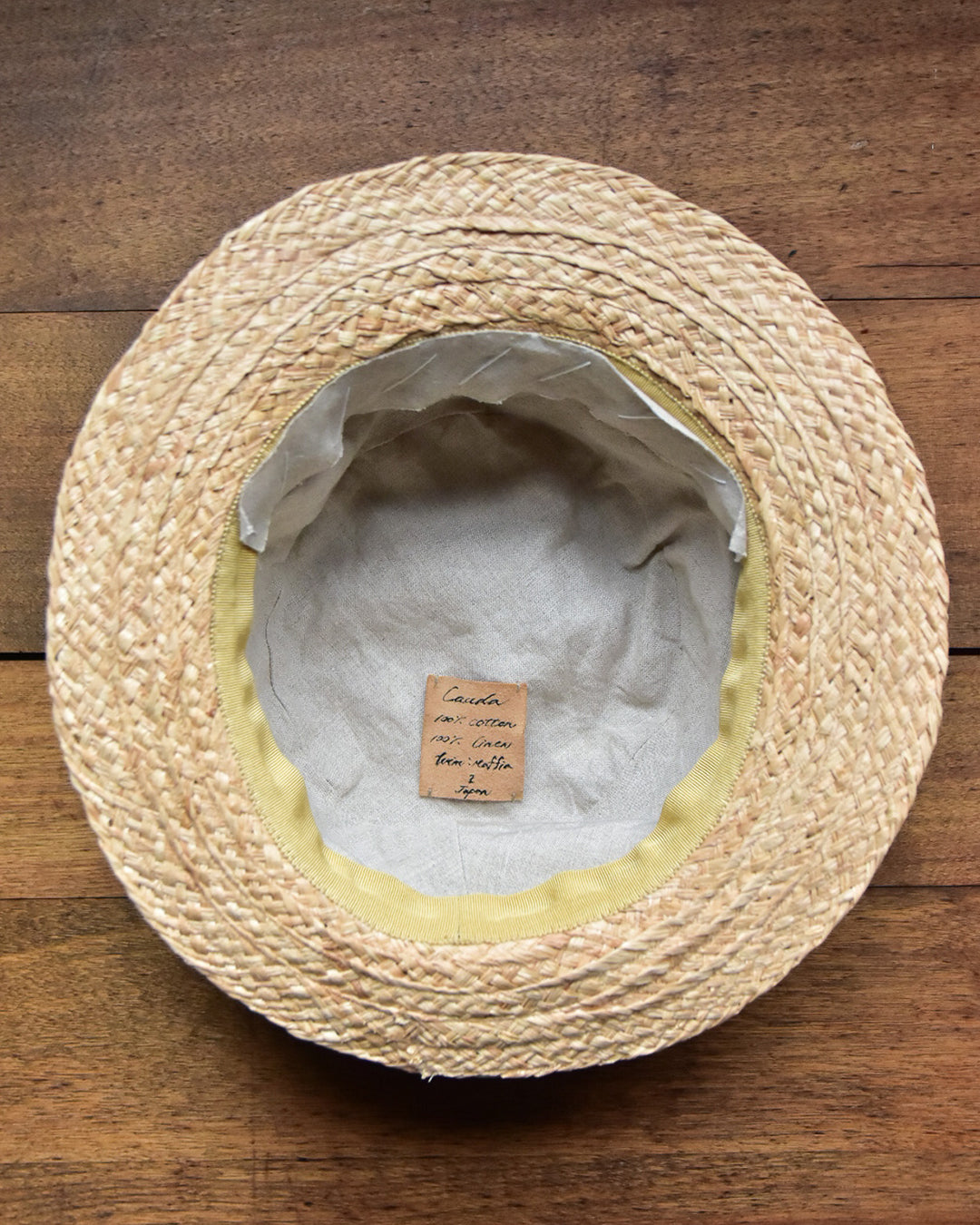 cauda | canotier 1950s French army BUS / raffia