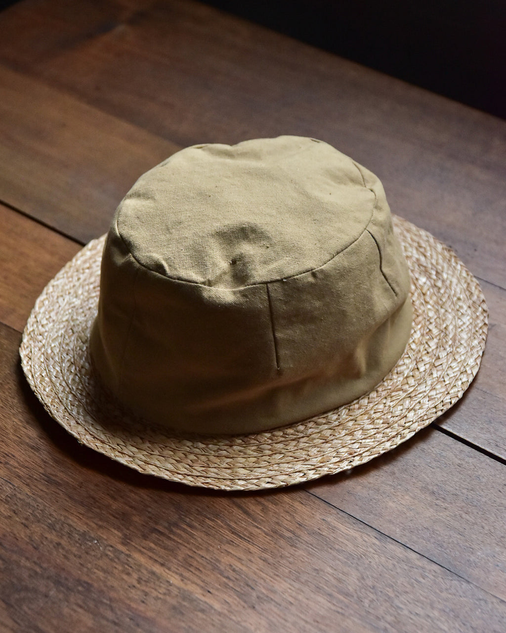 cauda | canotier 1950s French army EGG / raffia