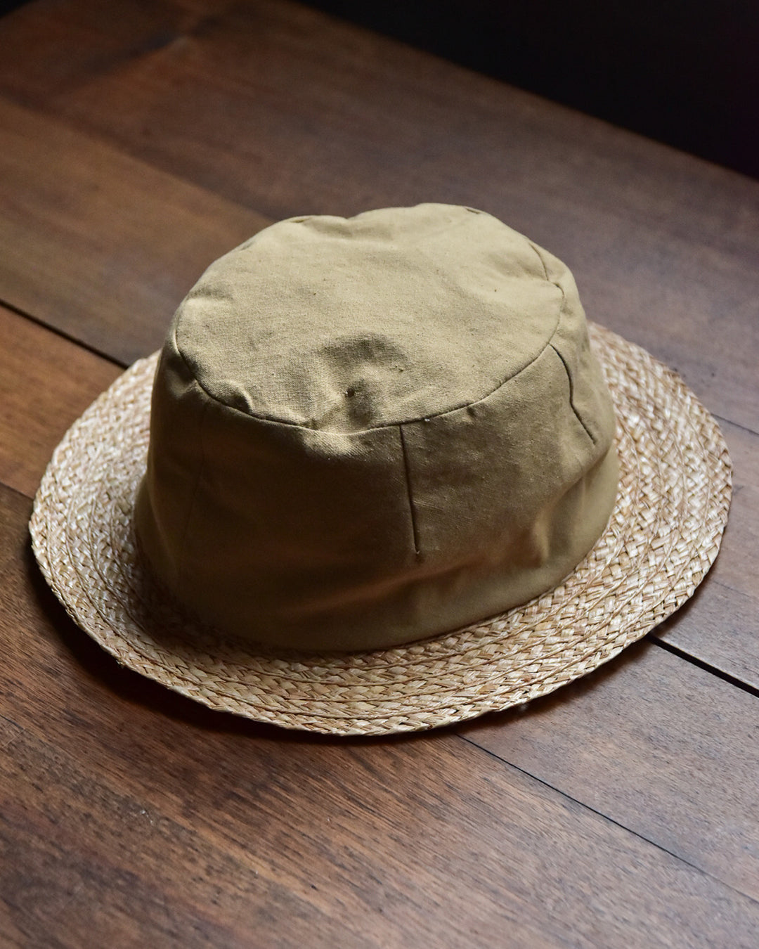 cauda | canotier 1950s French army EGG / raffia