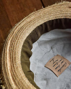 cauda | canotier herringbone linen gray EGG / hemp