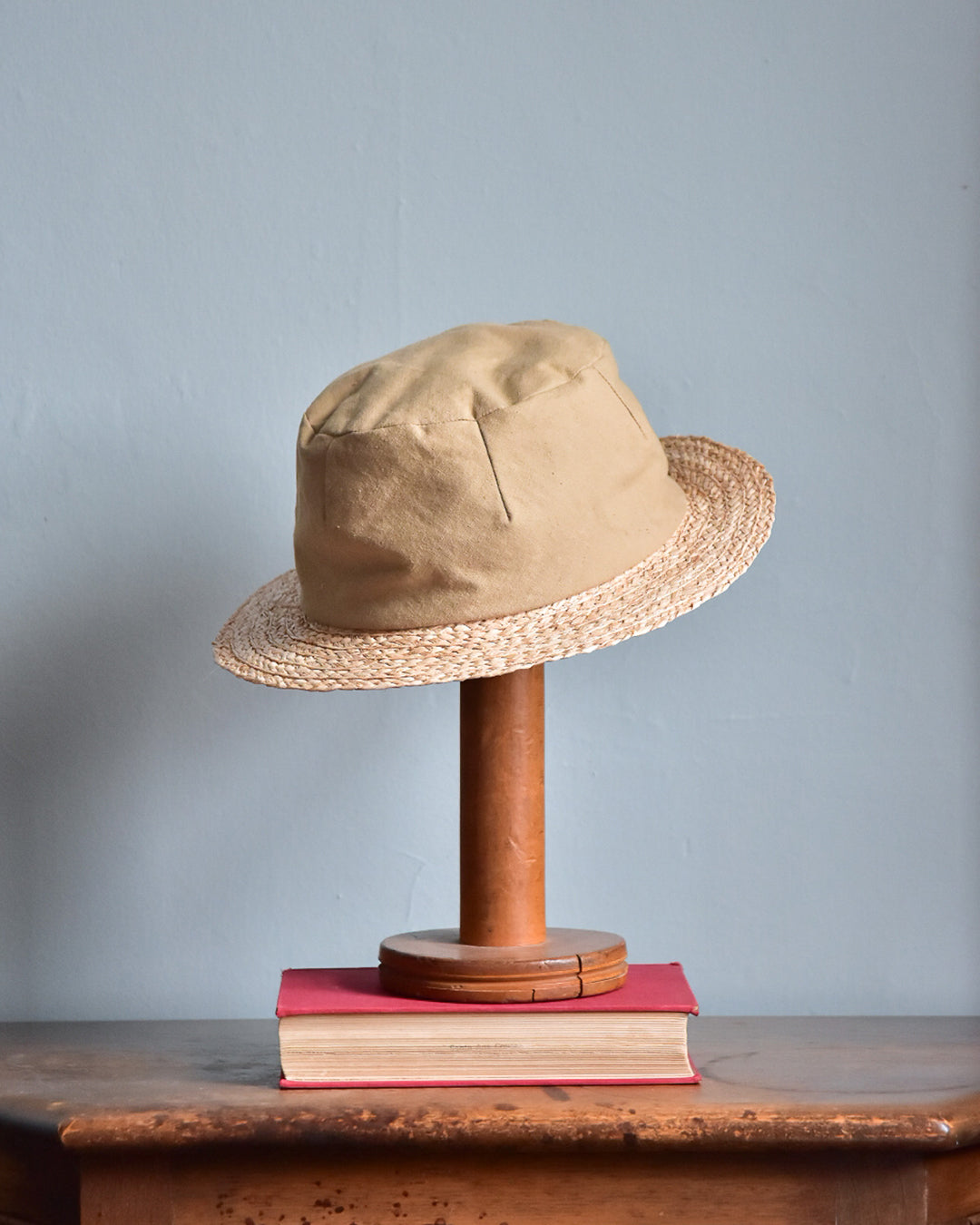 cauda | canotier 1950s French army EGG / raffia
