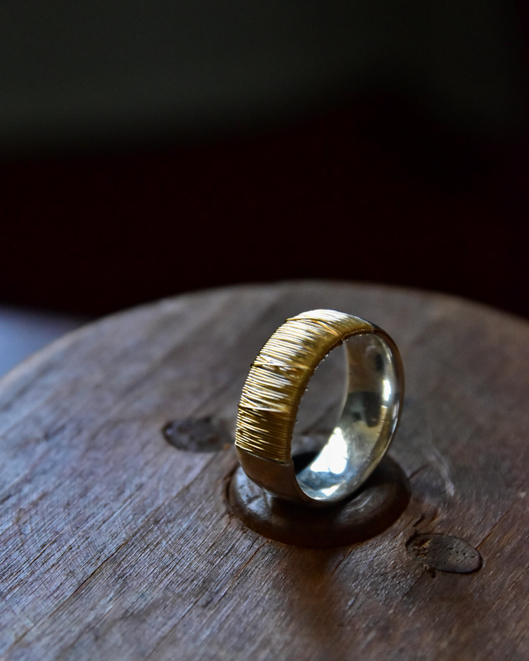 DAN TOMIMATSU / Spool Ring Bold  SL925 -K18YG  #18