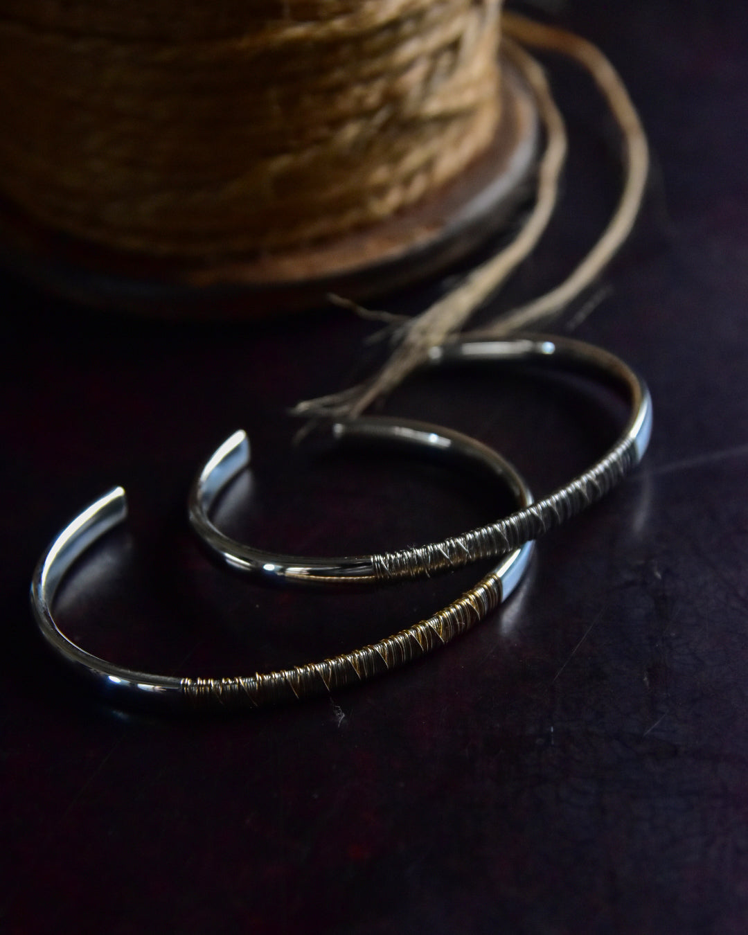 DAN TOMIMATSU / Spool Bangle Wide Halfwind - SL925 / PT900