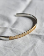 DAN TOMIMATSU | Spool Bangle Wide Halfwind -SL925 / K18