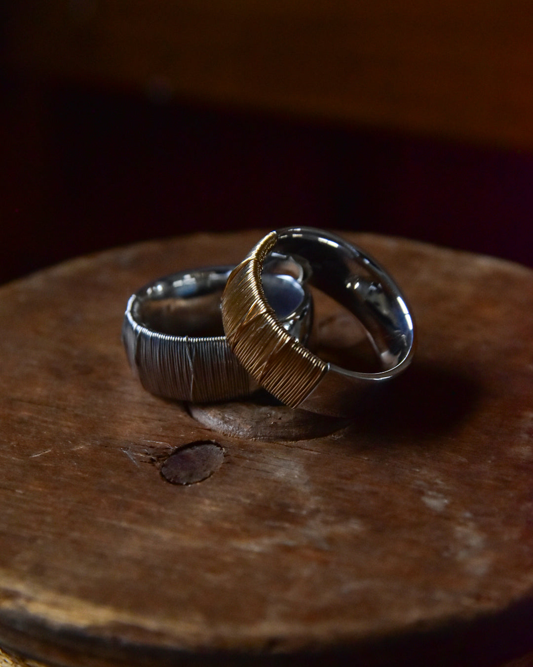 DAN TOMIMATSU / Spool Ring Bold  SL925 -K18YG  #18