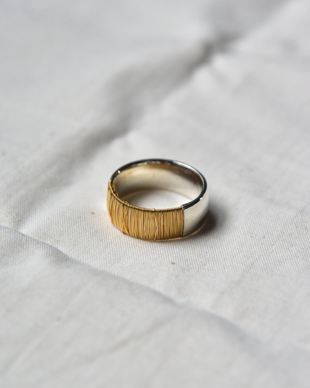 DAN TOMIMATSU / Spool Ring Bold  SL925 -K18YG  #18