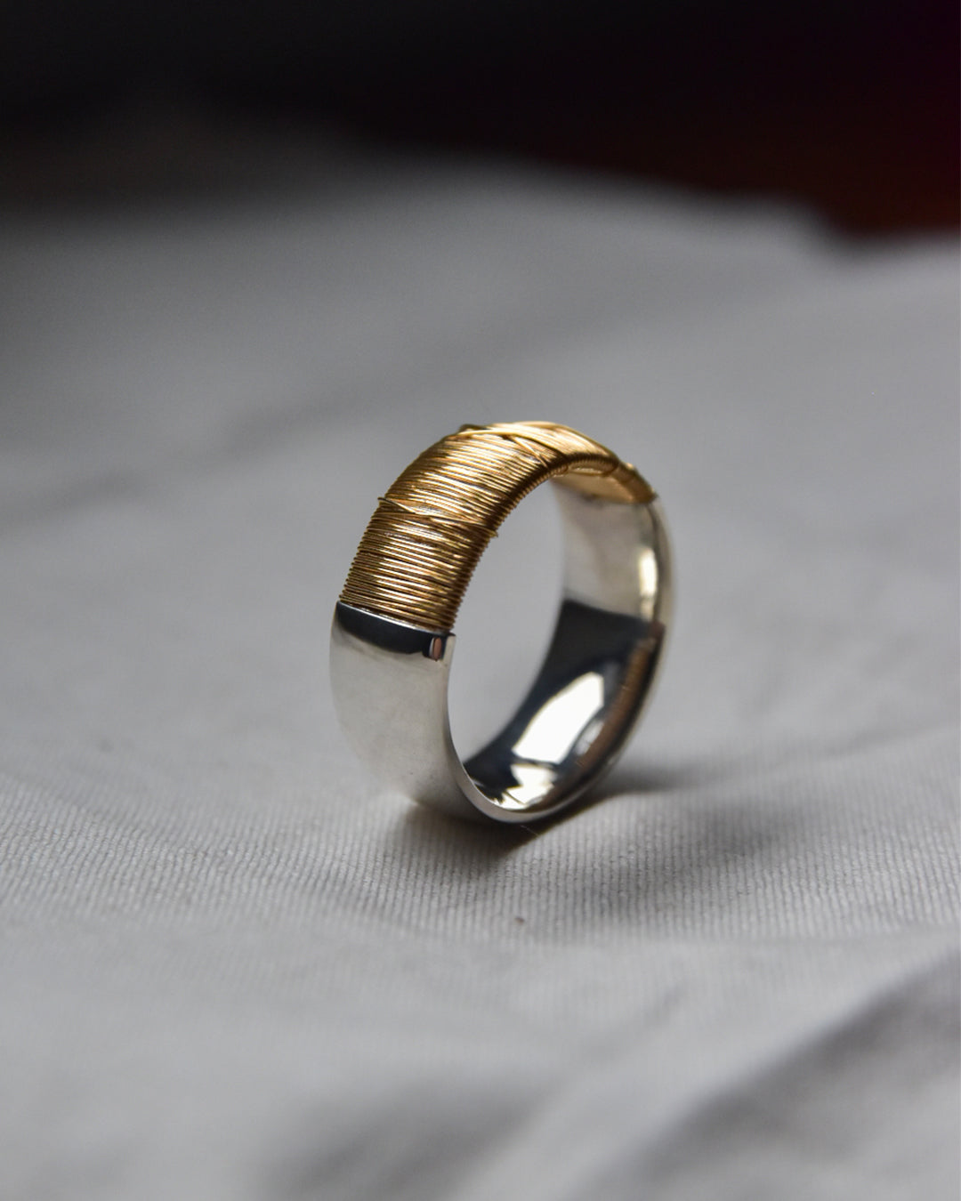 DAN TOMIMATSU / Spool Ring Bold  SL925 -K18YG  #18