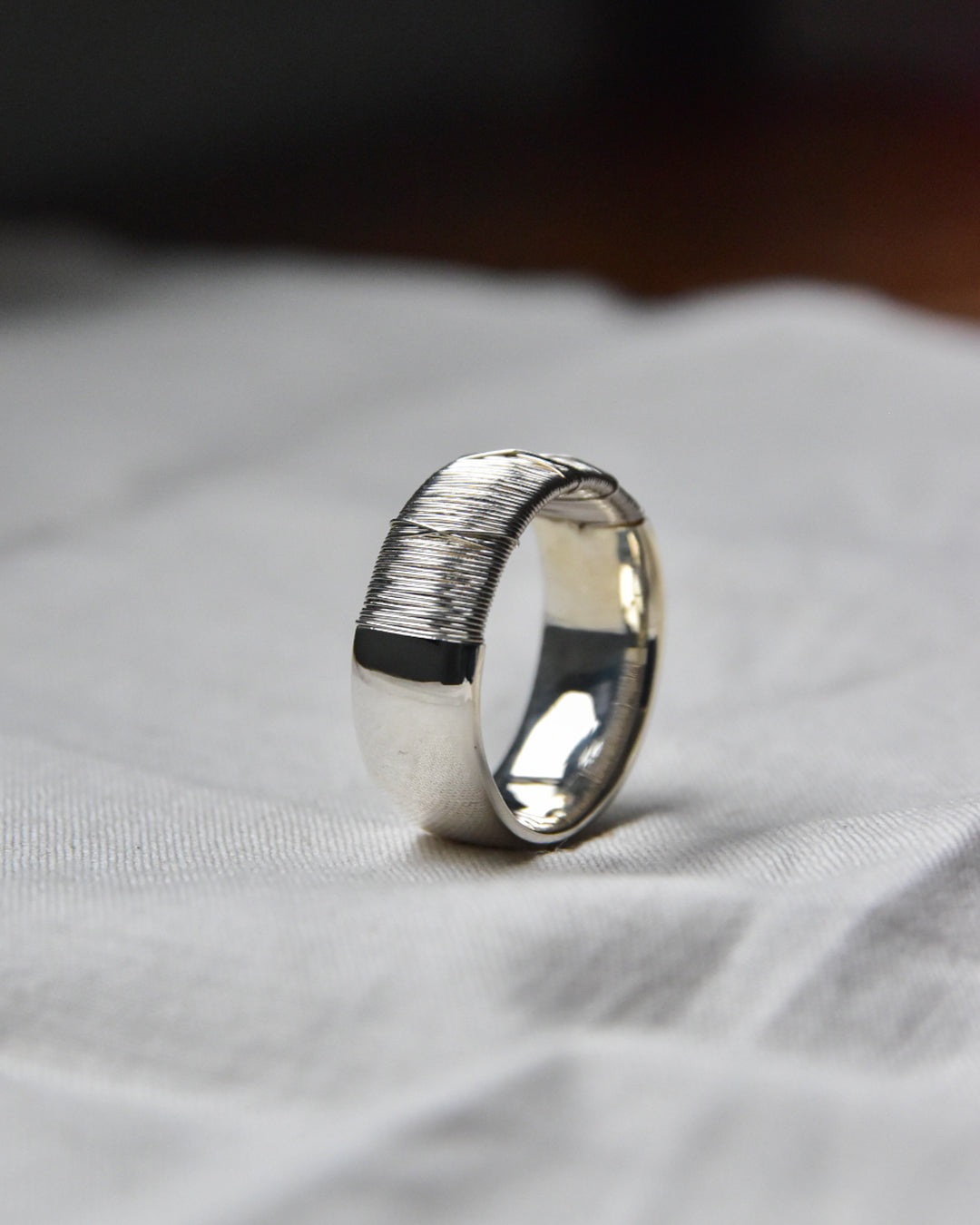 DAN TOMIMATSU / Spool Ring Bold  SL925 -PT900  #18