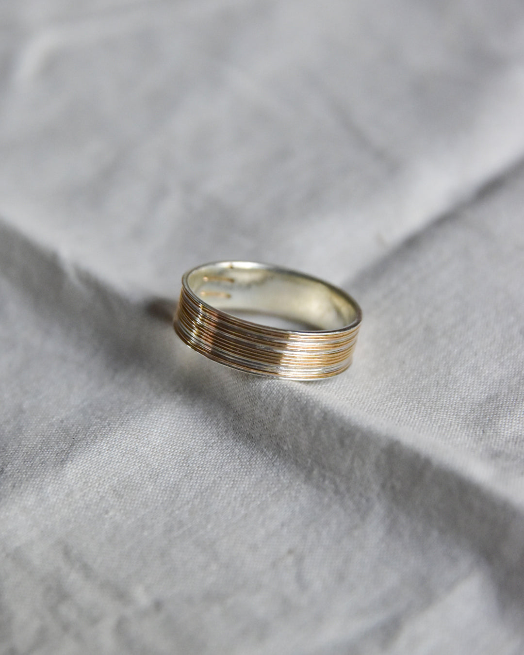 DAN TOMIMATSU / Spool Ring Long Half Wind  -SL925 / K18