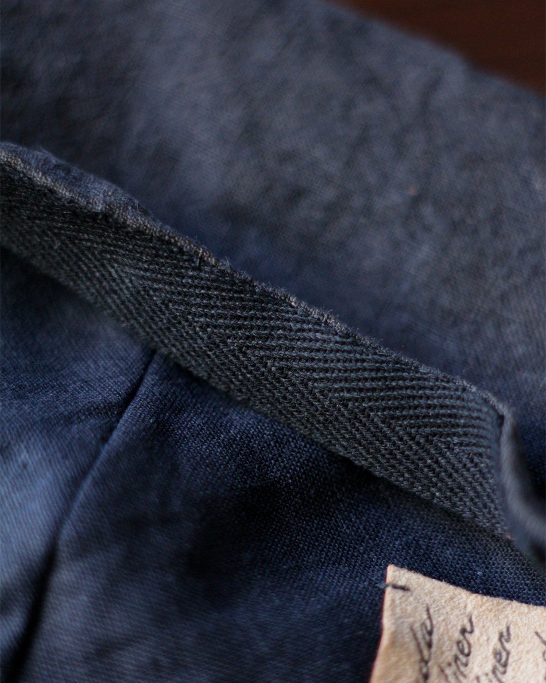 cauda / volume beret -1950s French vintage linen black