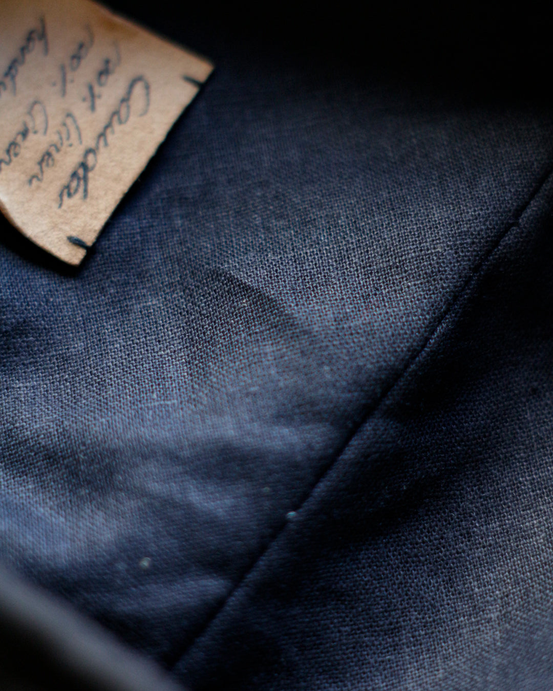 cauda / compact beret -1950s French vintage linen black