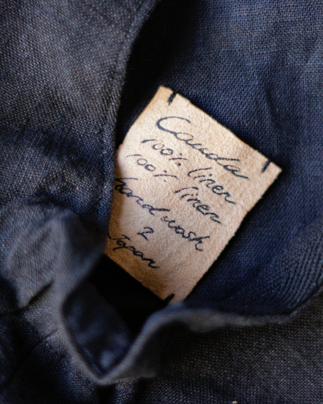 cauda / volume beret -1950s French vintage linen black