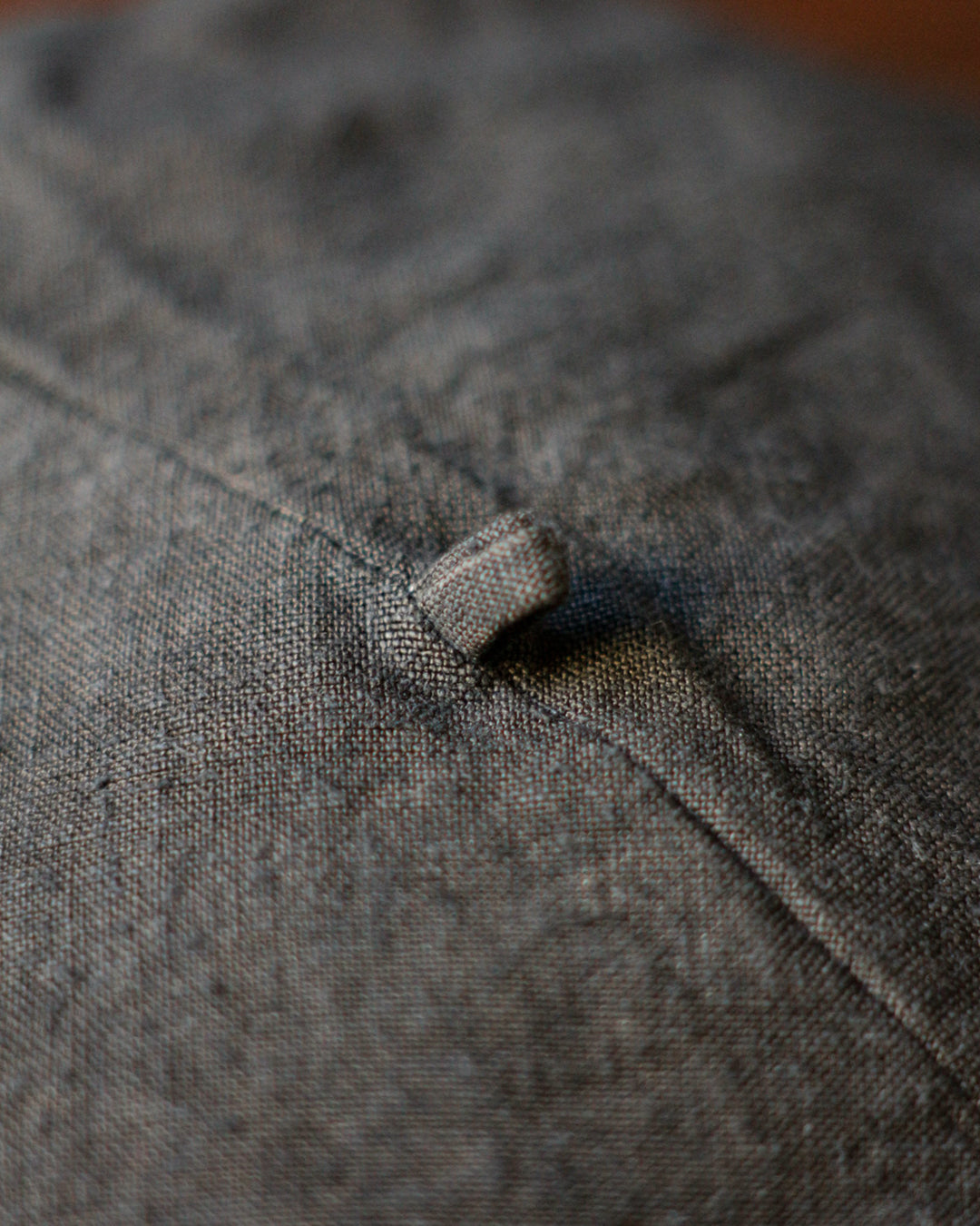 cauda / compact beret -1950s French vintage linen black