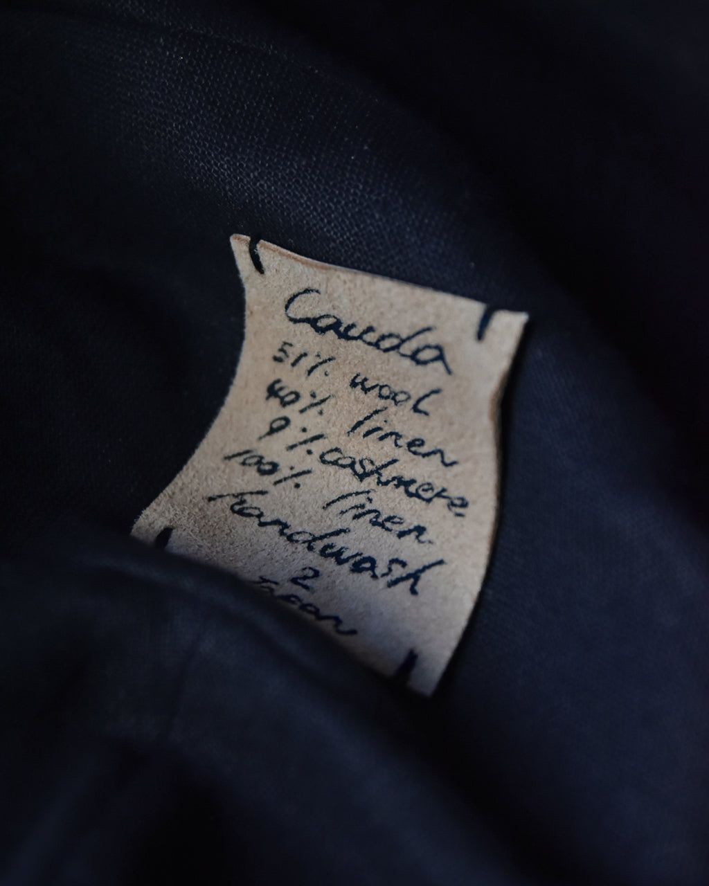 cauda / turban -cashmere wool line brown