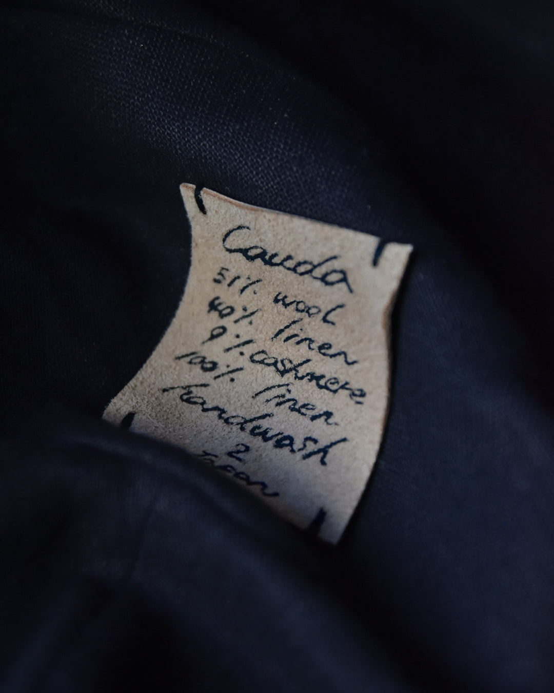 cauda / turban -cashmere wool line brown