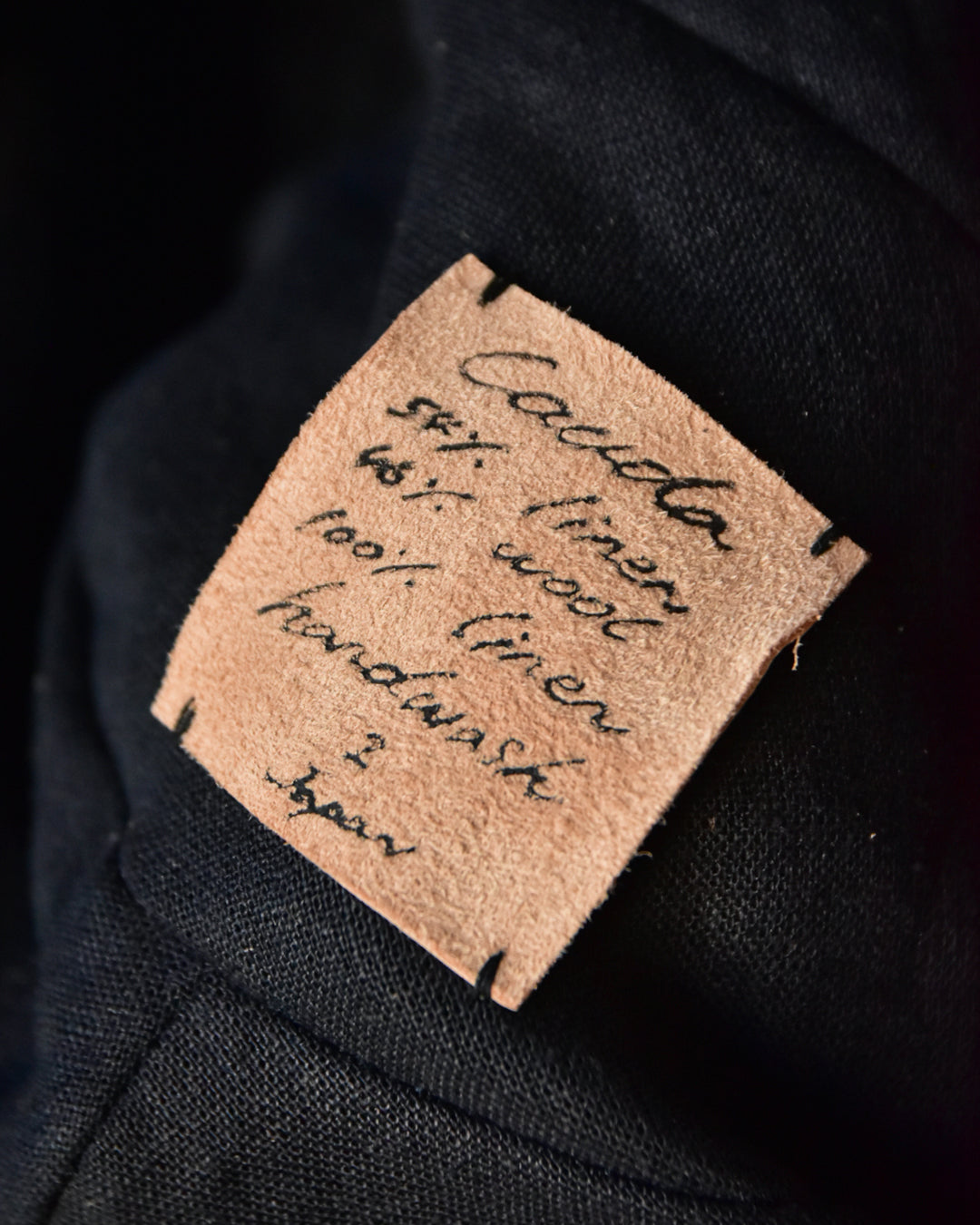 cauda / turban -wool line gray & navy