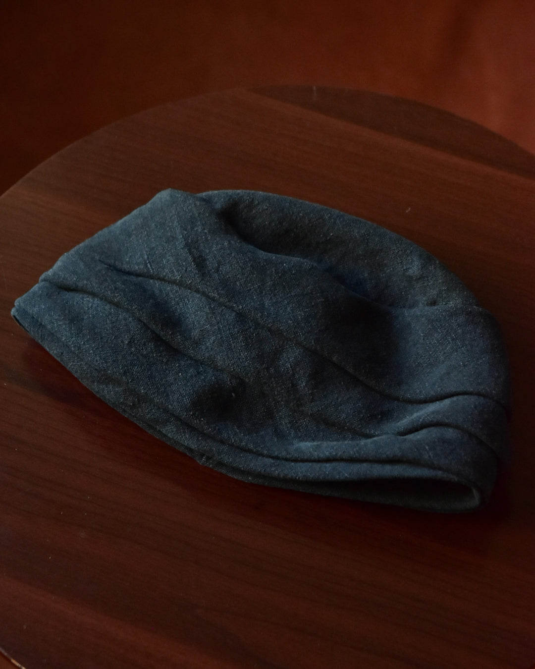 cauda / turban -indigo linen