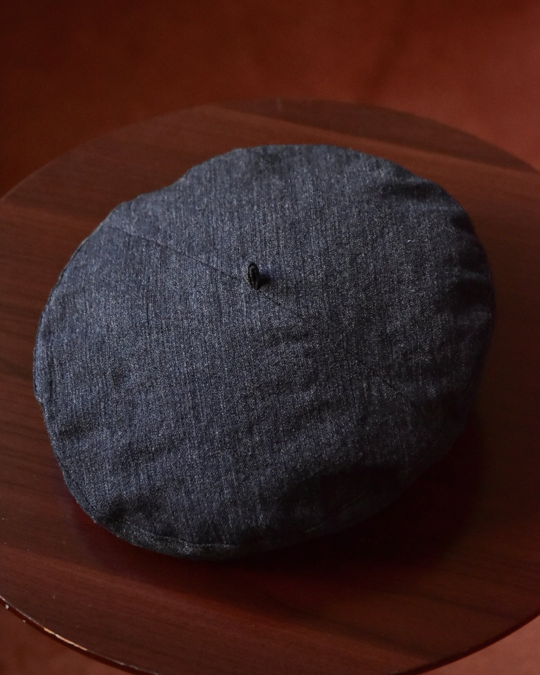 cauda | compact béret -wool line gray & navy