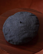 cauda | compact béret -wool line gray & navy