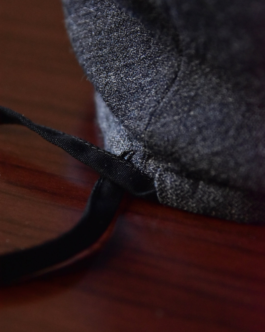 cauda / compact béret -wool line gray & navy