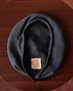 cauda | compact béret -wool line gray & navy