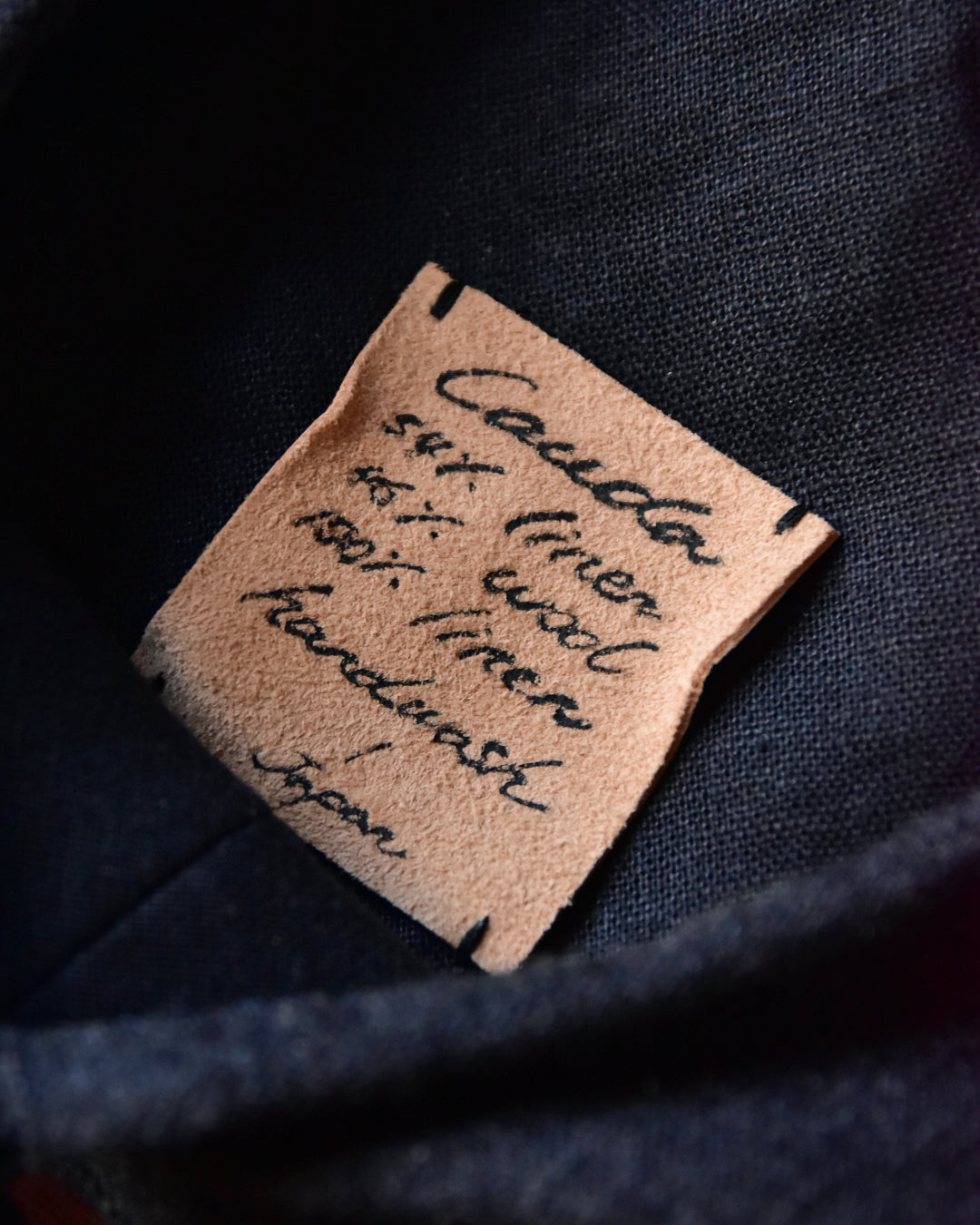 cauda / compact béret -wool line gray & navy