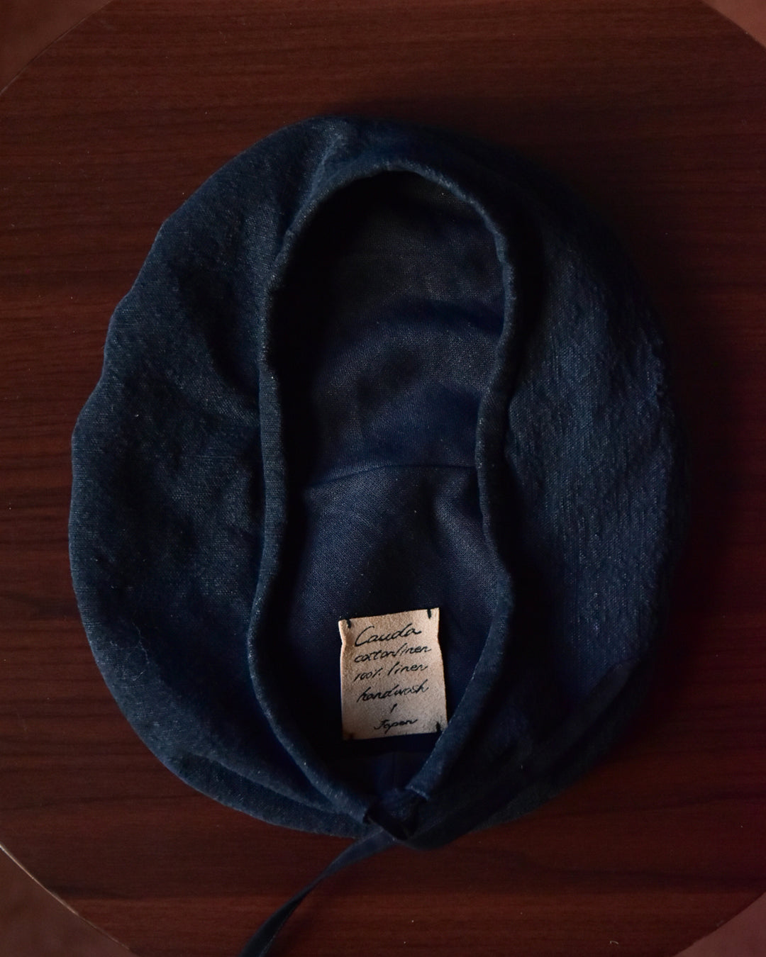 cauda / compact béret -1960s French vintage navy cotton line
