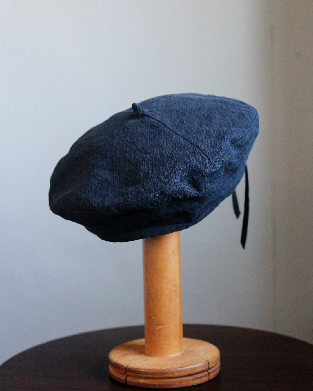 cauda / compact béret -1960s French vintage navy cotton line