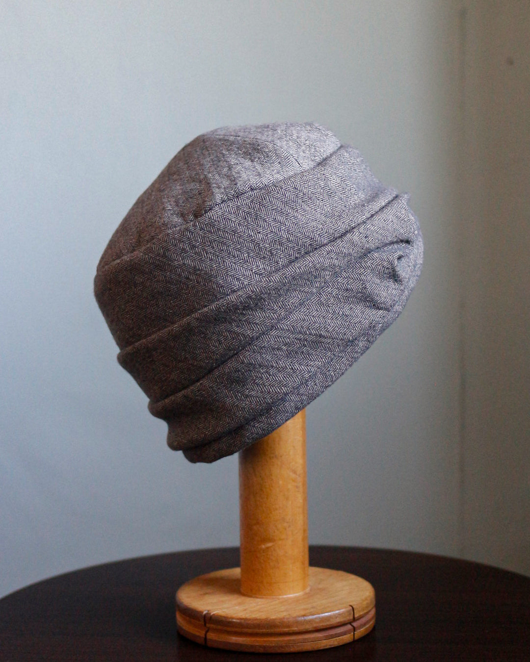 cauda | turban -cashmere wool line brown