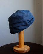 cauda | turban -indigo linen