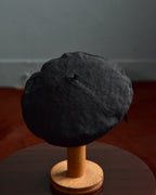 cauda | compact beret -1950s French vintage linen black