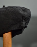 cauda | volume beret -1950s French vintage linen black
