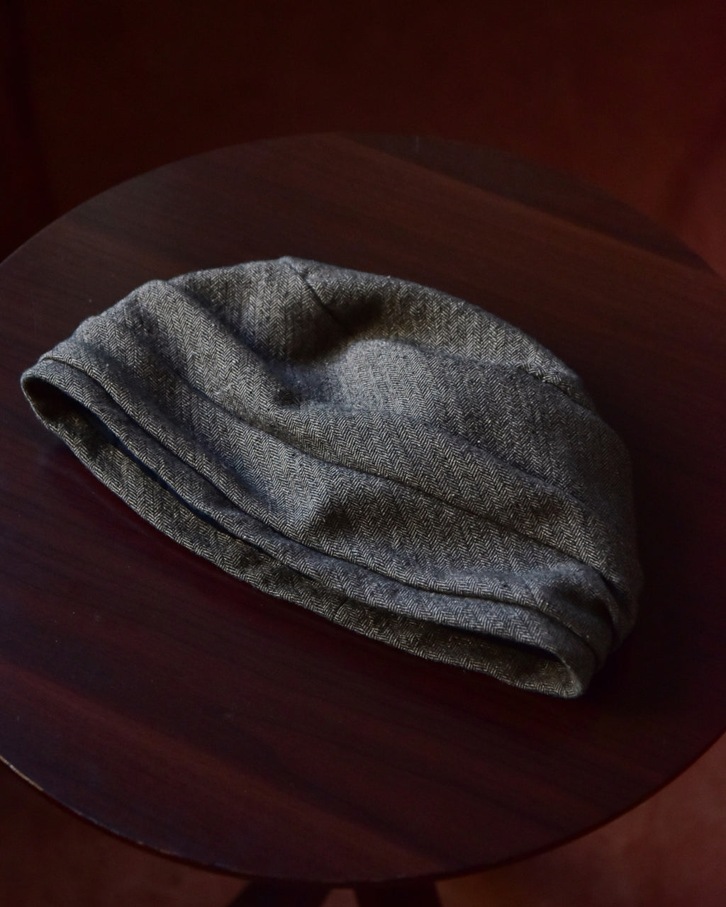 cauda / turban -cashmere wool line brown