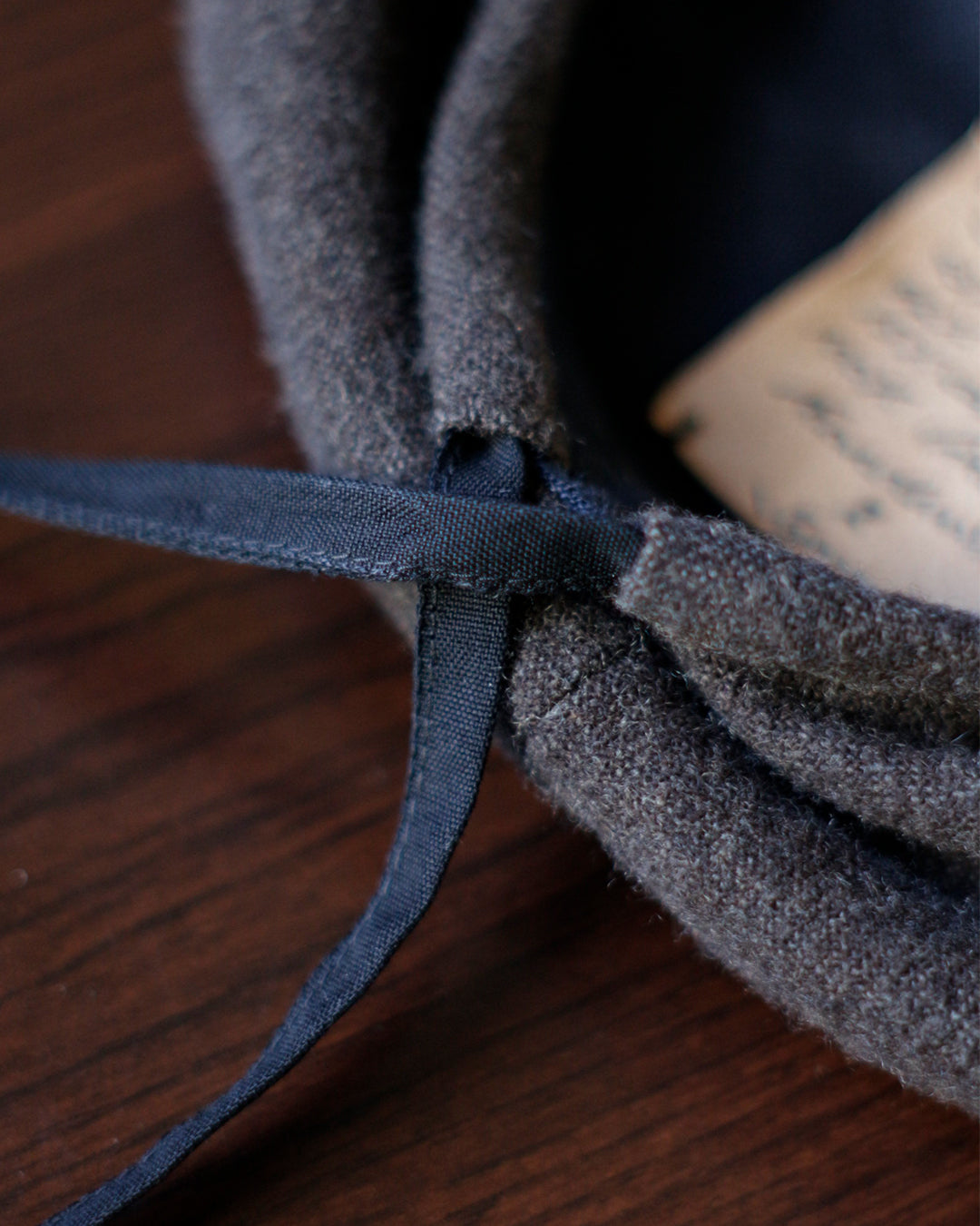 cauda / compact beret -dark brown khaki