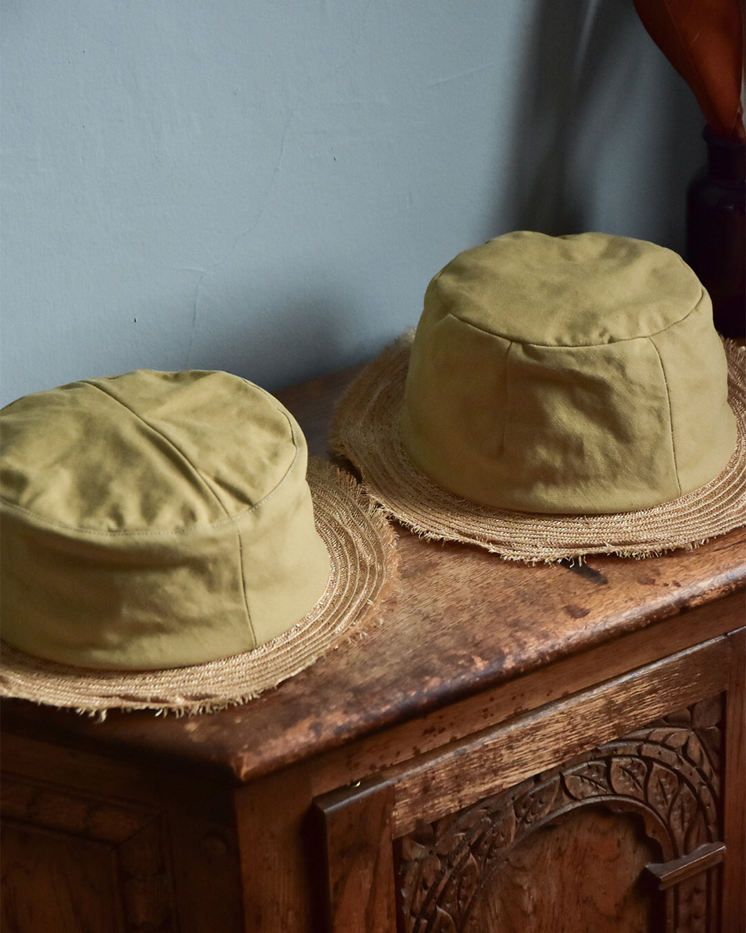 cauda | canotier 1950s French army BUS / raffia