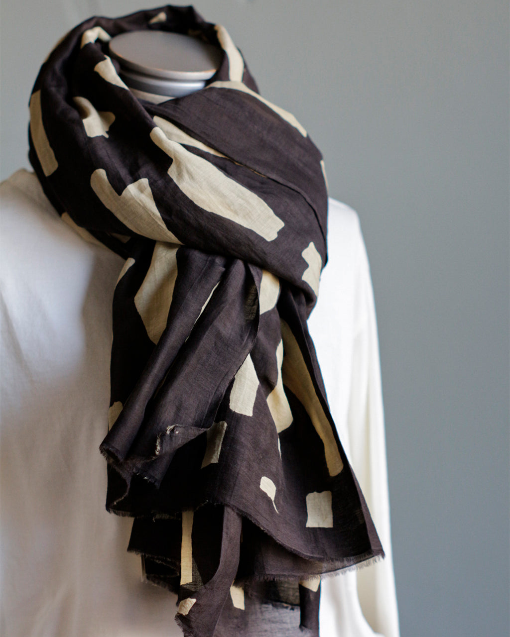 mills | Branch Shawl  Charcoal