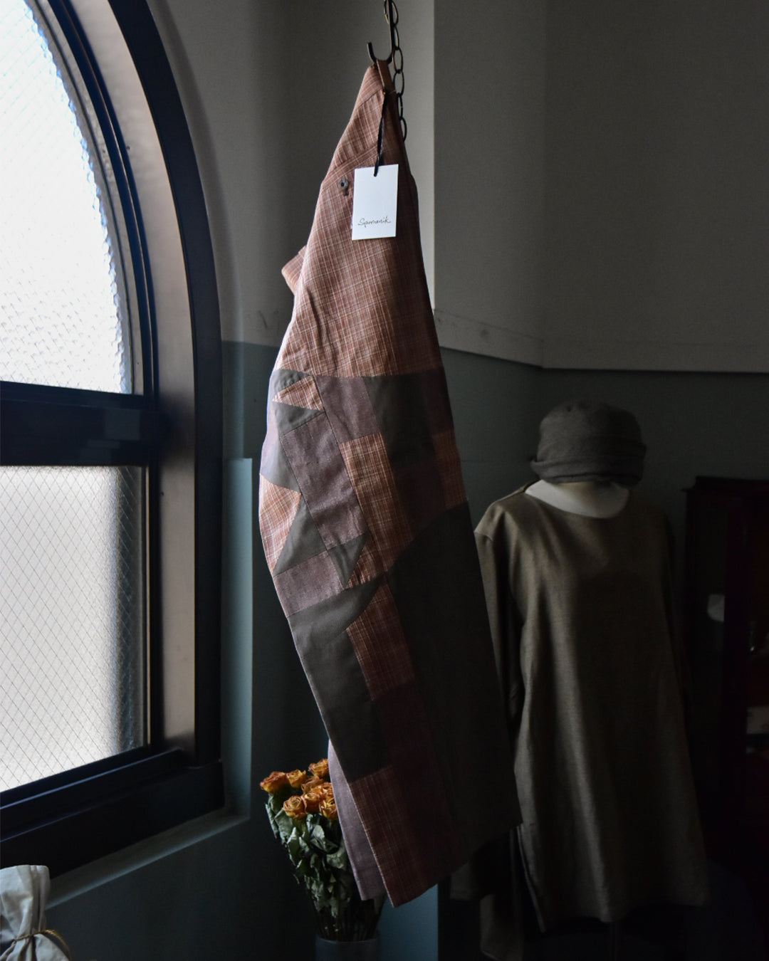 Spomenik | Wide tuck pants Brown