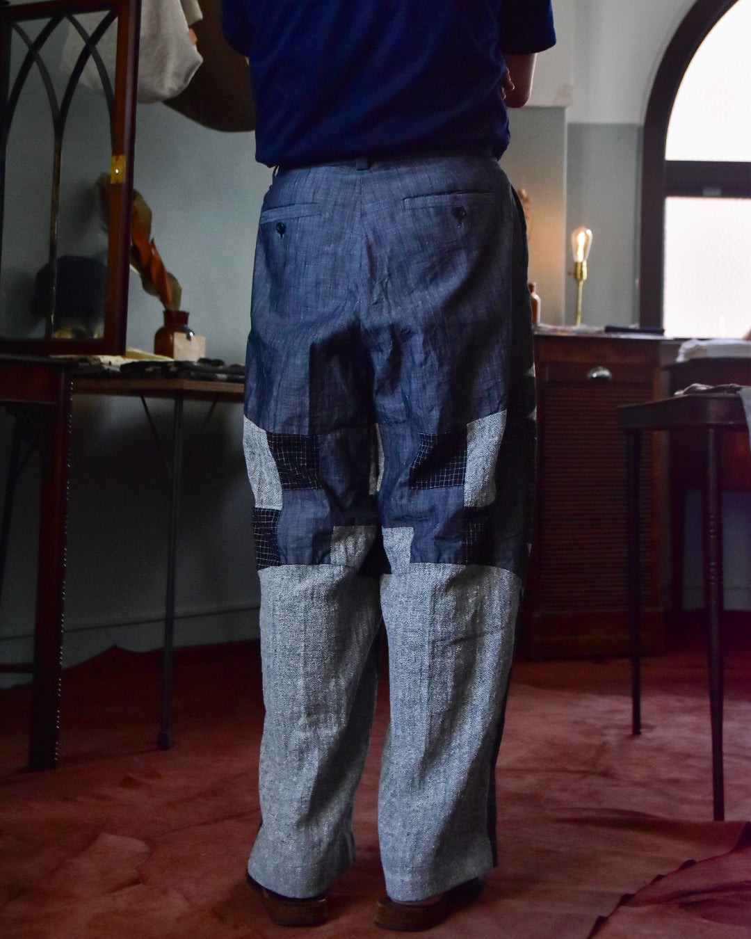 Spomenik | Wide tuck pants  Black