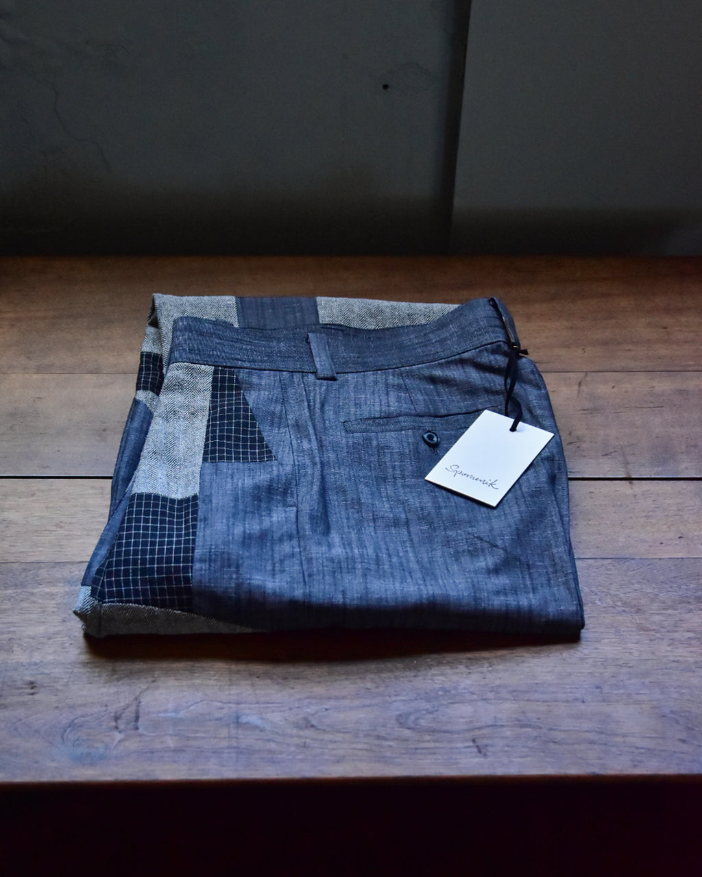 spomenik | Wide tuck pants 008 Black size4