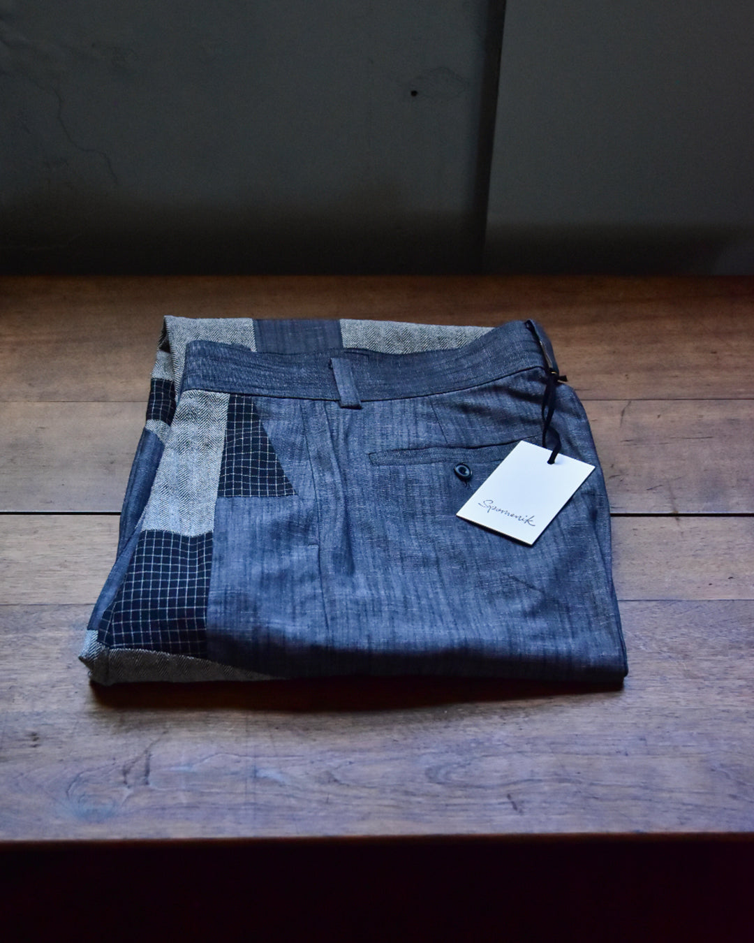 Spomenik | Wide tuck pants  Black