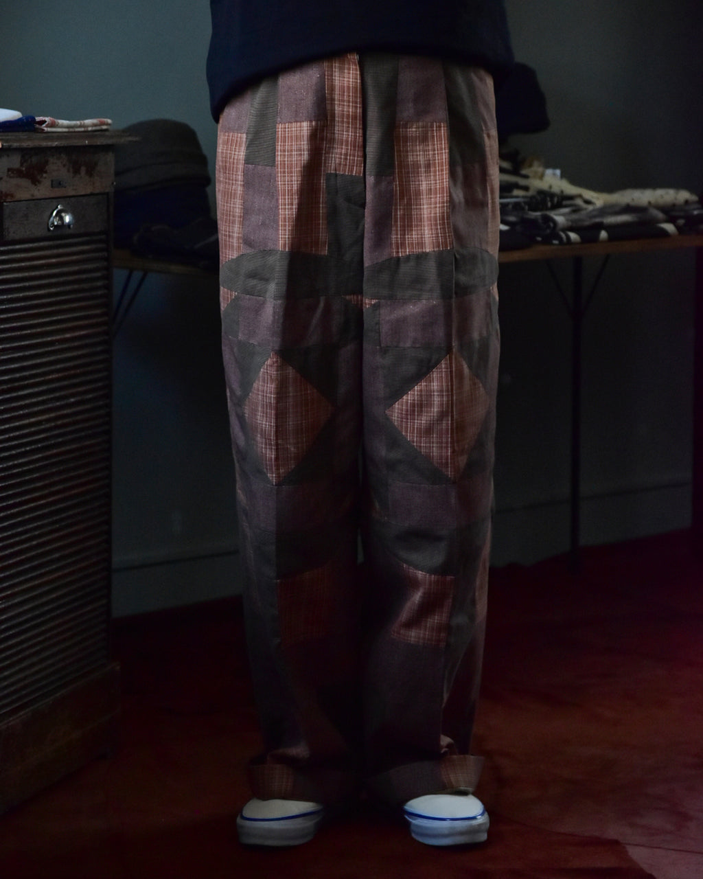 spomenik | Wide tuck pants 008 Brown size4