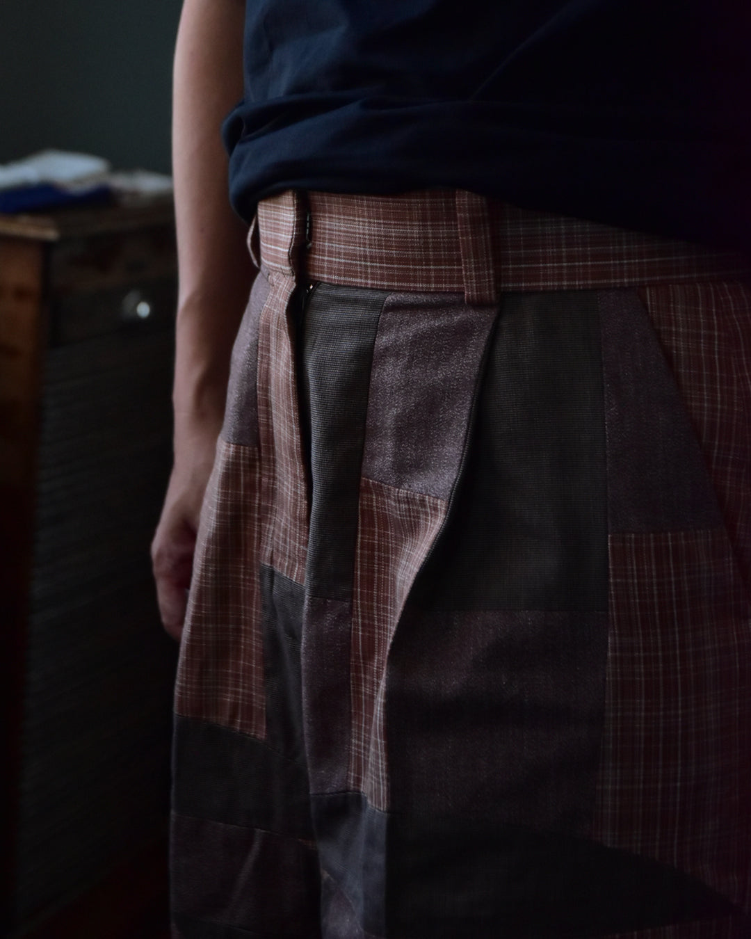 Spomenik | Wide tuck pants Brown
